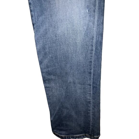 BCBG Max Azria Jeans Women's Size 32 Blue Cuffable Straight Leg Boyfriend Jean - Picture 3 of 8